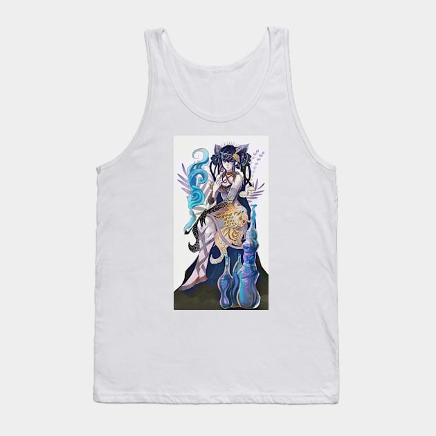 Shisha  girl  manga style fantasy cute kawaii anime Tank Top by meisanmui